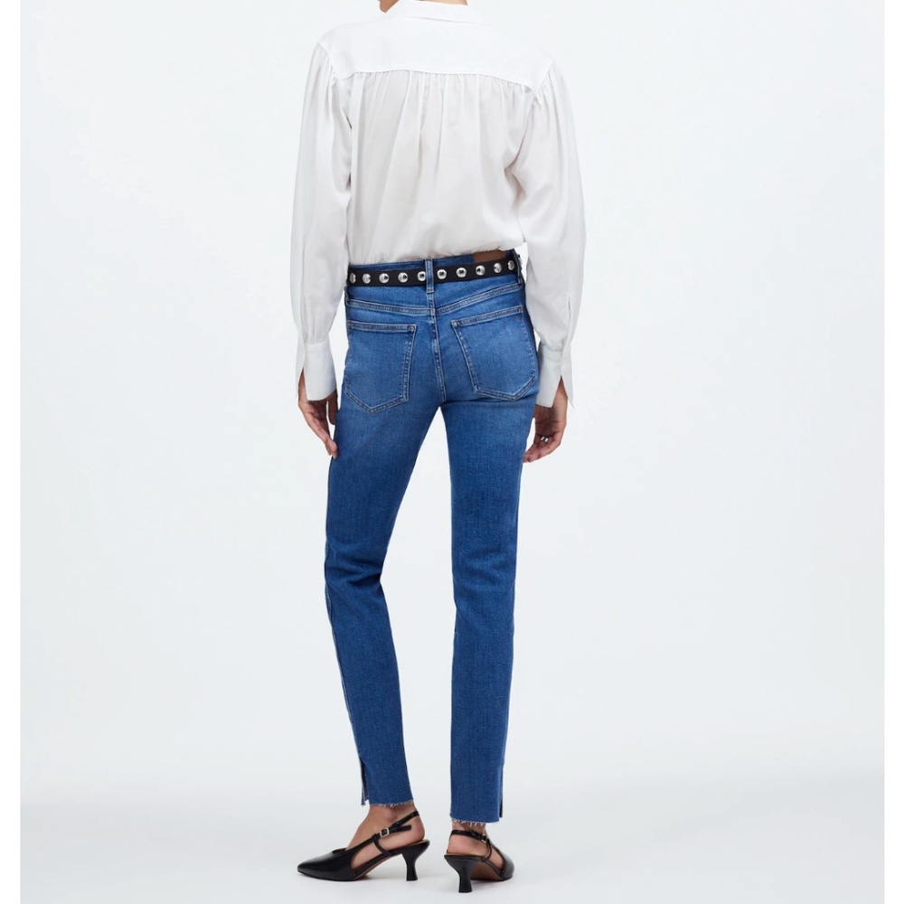 NWT | Madewell Raw Hem Mid-Rise Stovepipe Jeans | Sz 32 - Picture 3 of 5